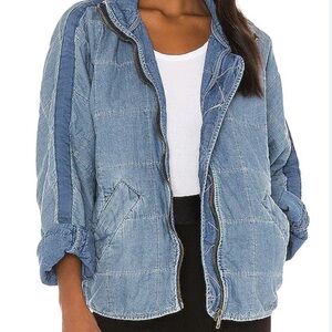 Free People Dolman Quilted Jean Jacket